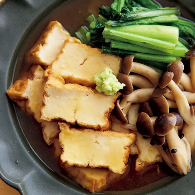 厚揚げと小松菜の治部煮（じぶに）