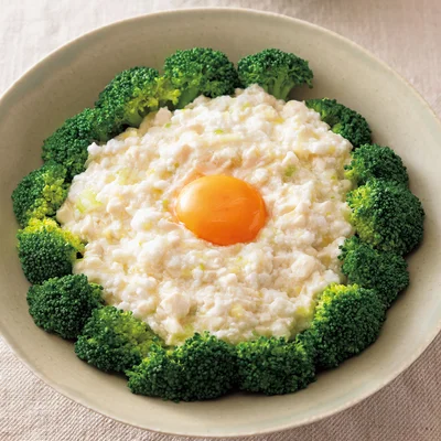 ブロッコリーのふわふわ豆腐あん