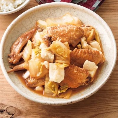 手羽先と白菜のポン酢煮