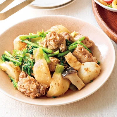 豚肉とかぶのフライパン蒸し