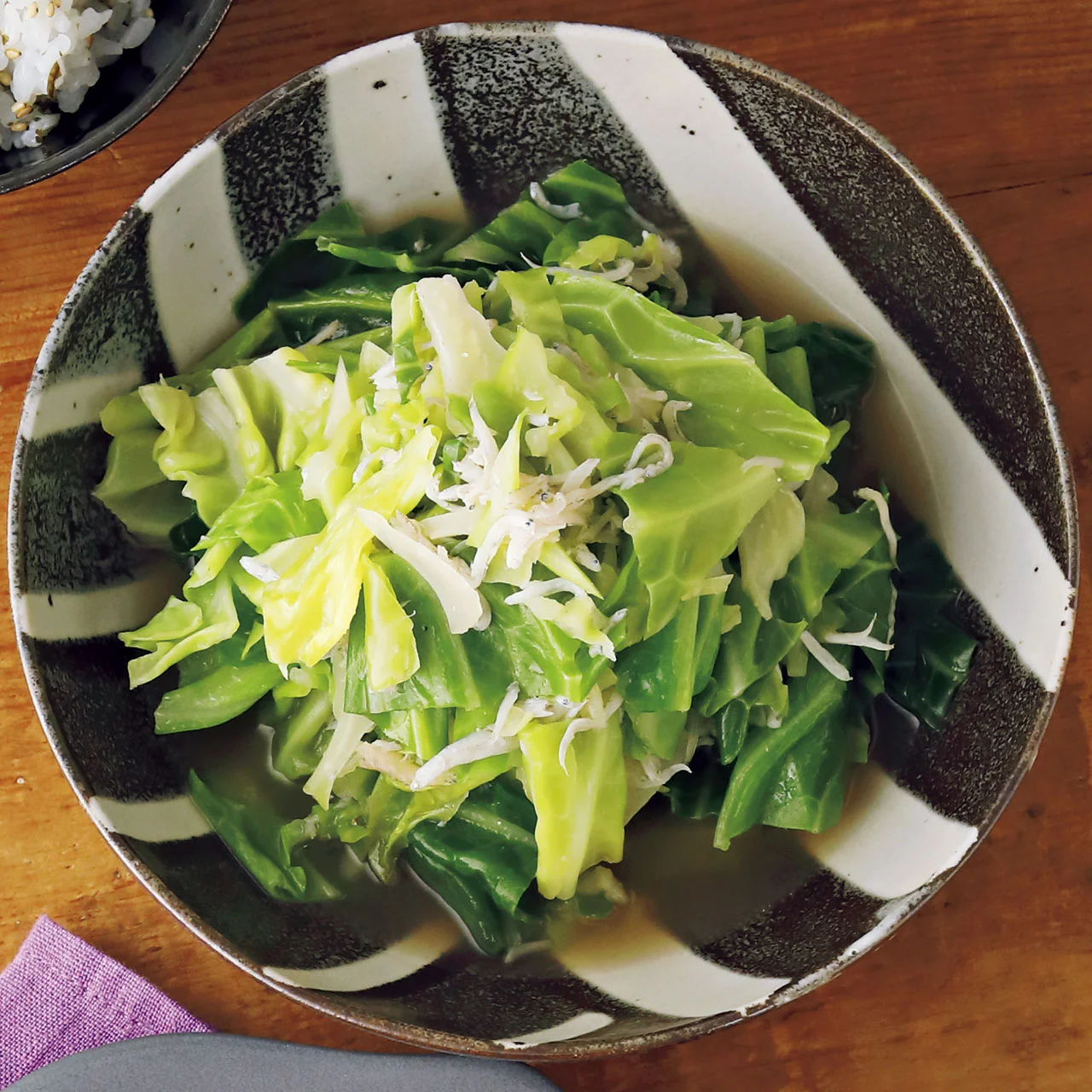春キャベツとしらすの煮びたし