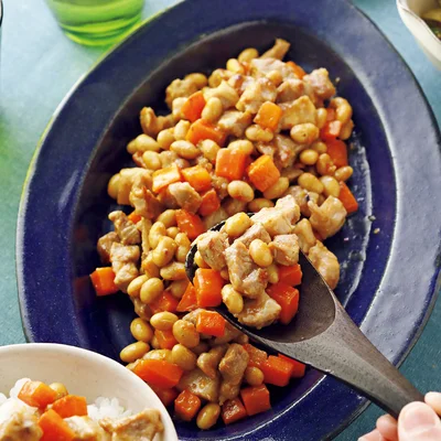 「豚肉と大豆のみそ炒め」の献立