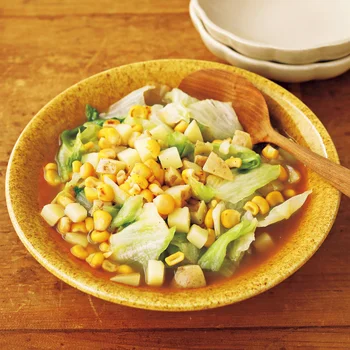 新じゃがとレタスのスープ煮