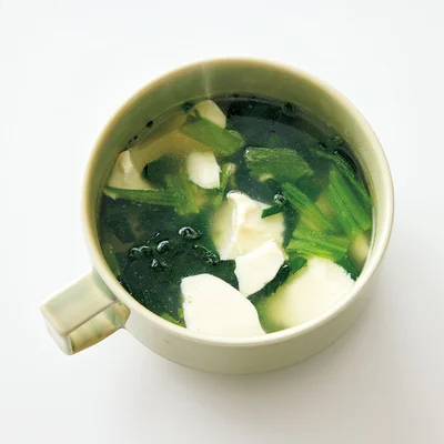 ほうれん草と豆腐のスープ