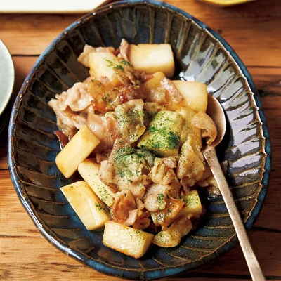 豚肉と長いもの甘辛炒め