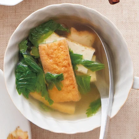 厚揚げの香味スープ