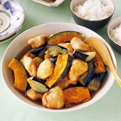 とり肉と夏野菜の揚げびたし