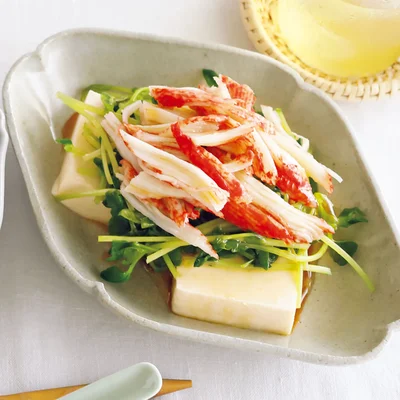 豆腐のかにかまのせサラダ