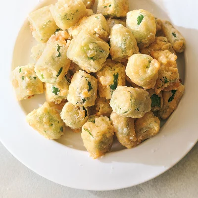 オクラのにんにくから揚げ