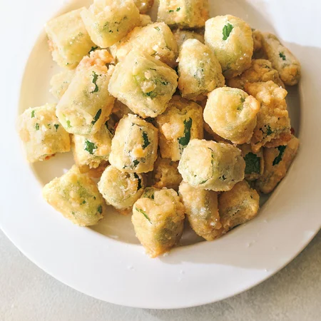 オクラのにんにくから揚げ