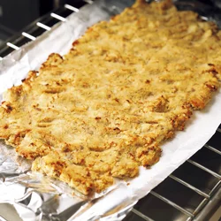 焼き色がつくくらいまで焼くと、こうばしさが充分に加わってよりおいしくなる。