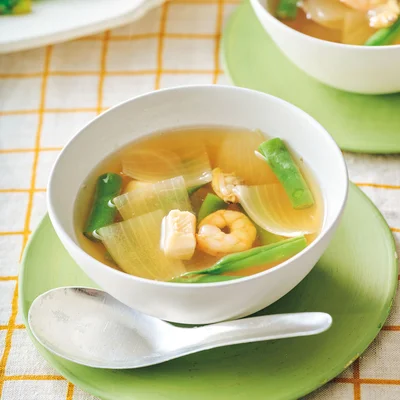 魚介といんげんの中華スープ