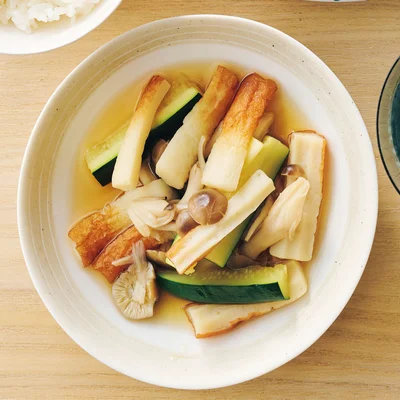 ズッキーニとちくわの煮びたし