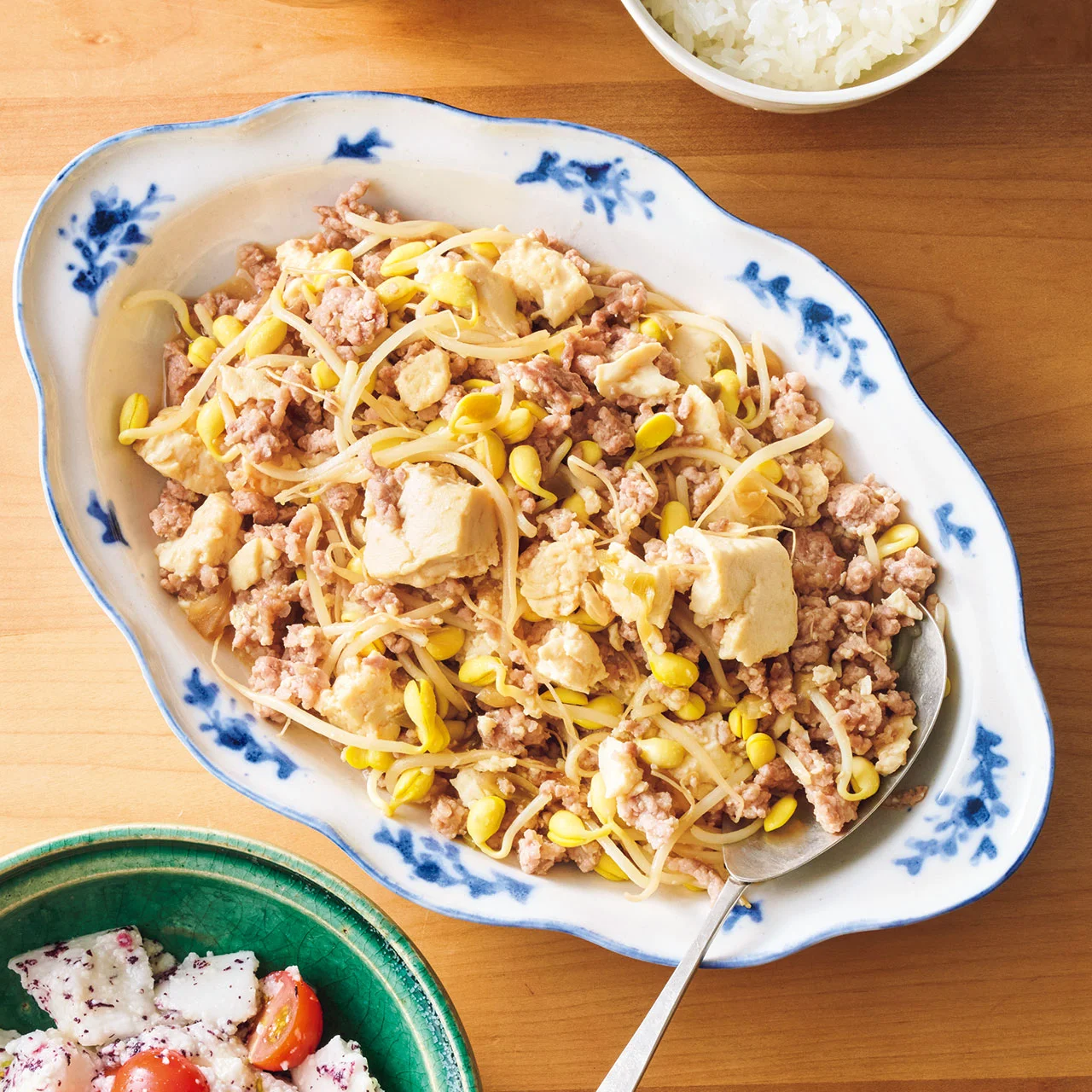 ひき肉と豆腐のザーサイ炒め