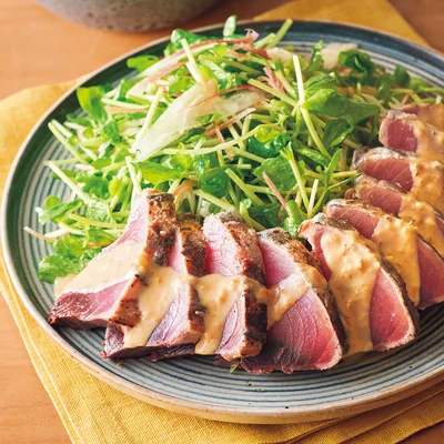 かつおのみそマヨサラダ仕立て