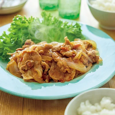 豚肉と玉ねぎの梅しょうが焼き