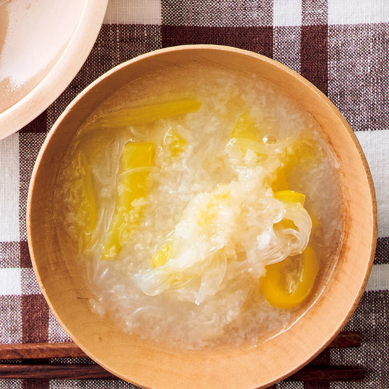 れんこんのすり流しはるさめスープ