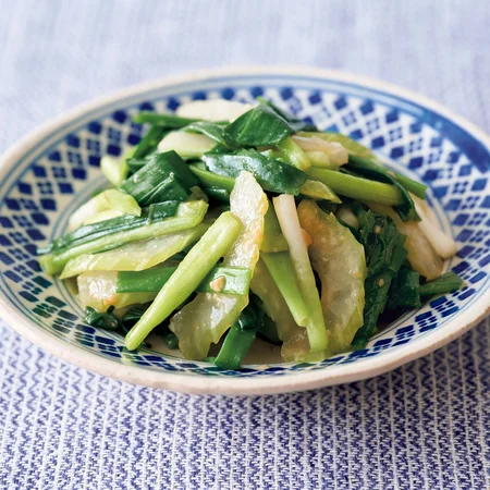 ねぎとセロリの酢みそあえ