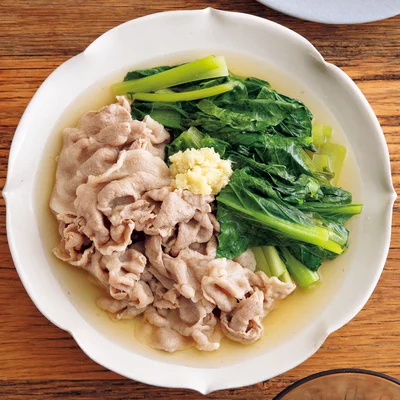 豚肉と小松菜の煮もの