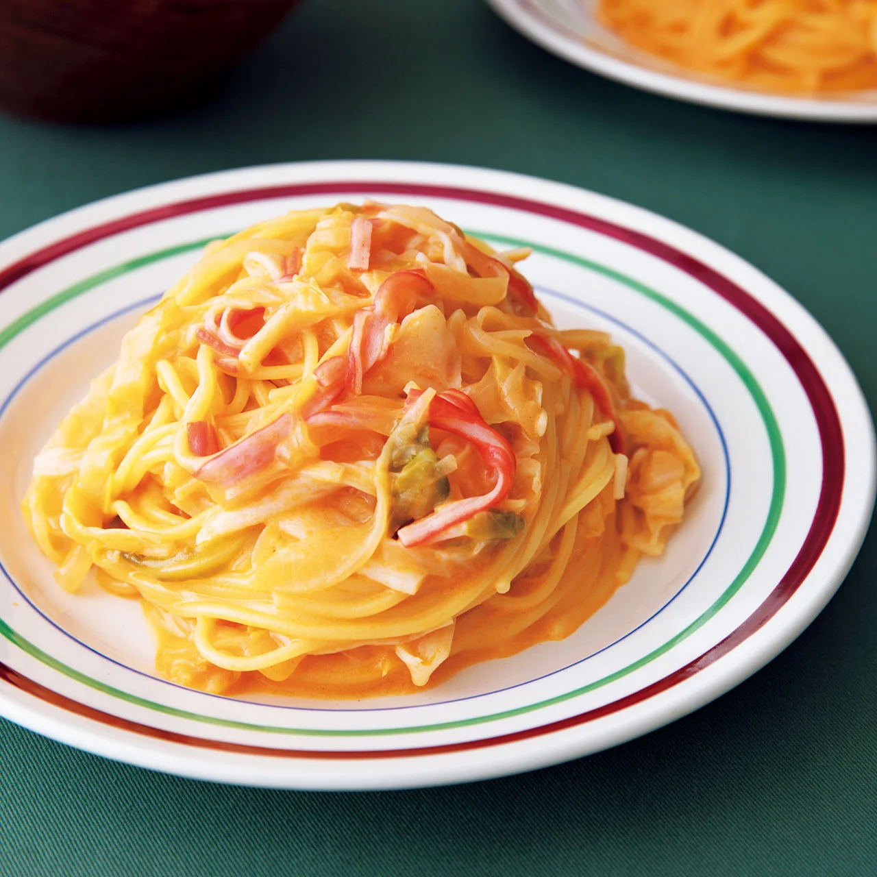 かにかまのトマトクリームパスタ