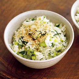 「小松菜とじゃこの混ぜご飯」の献立