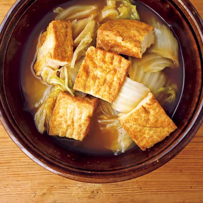 厚揚げと白菜のレンジ煮