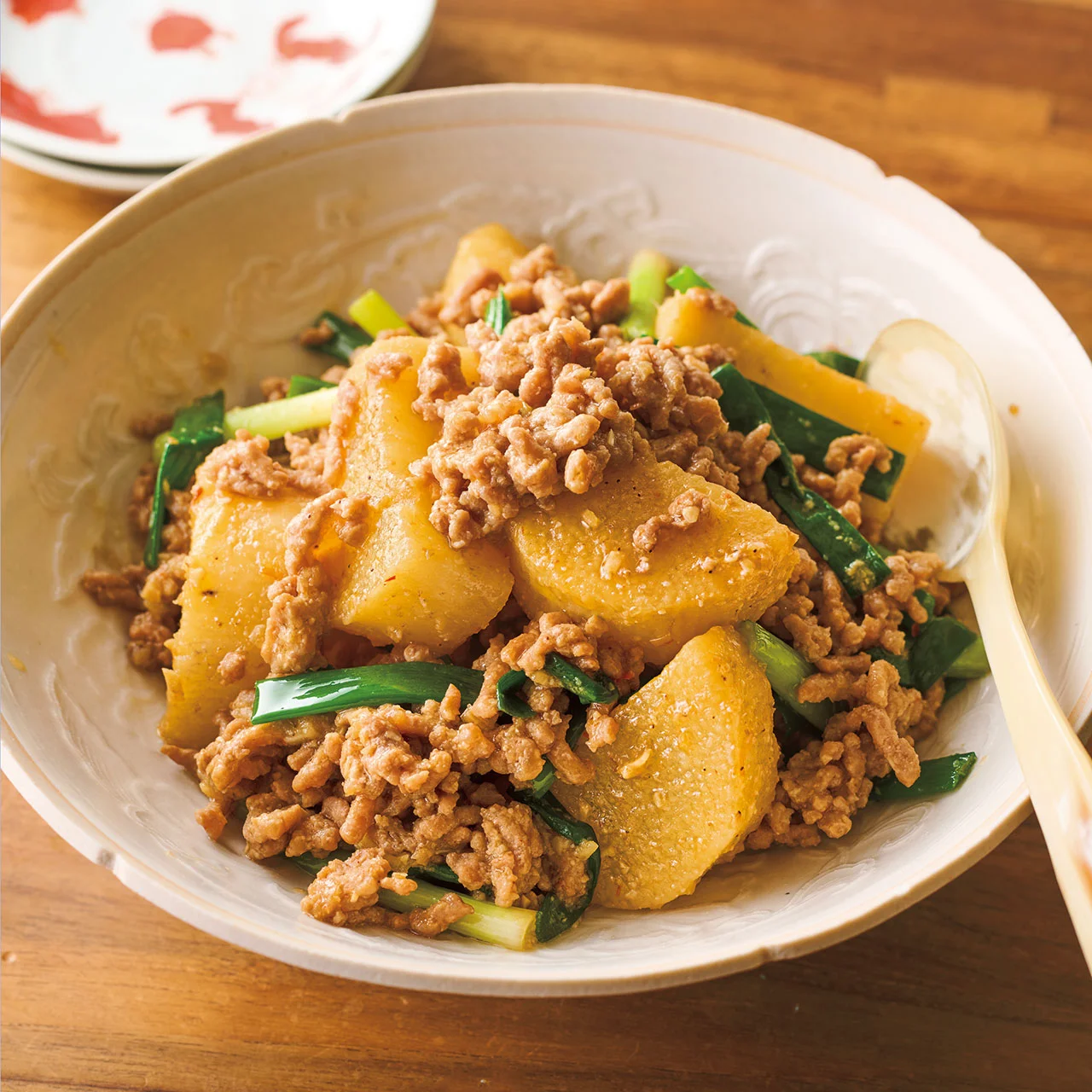 豚ひき肉と長いもの担担煮