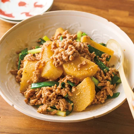 豚ひき肉と長いもの担担煮