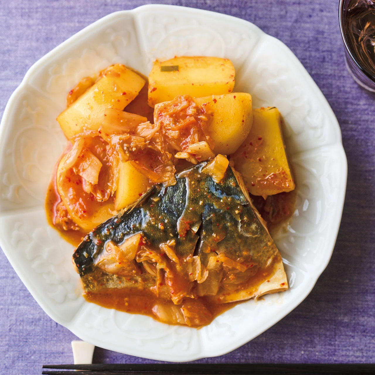 さばとじゃがいものキムチみそ煮