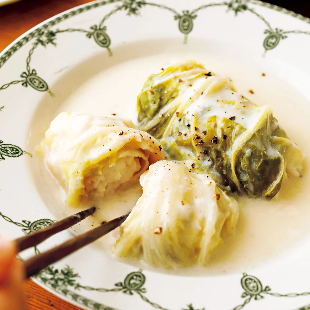 白身魚のロール白菜