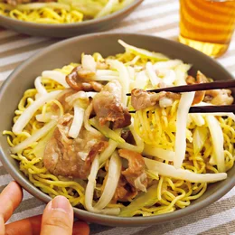 「肉野菜あんかけ焼きそば」の献立