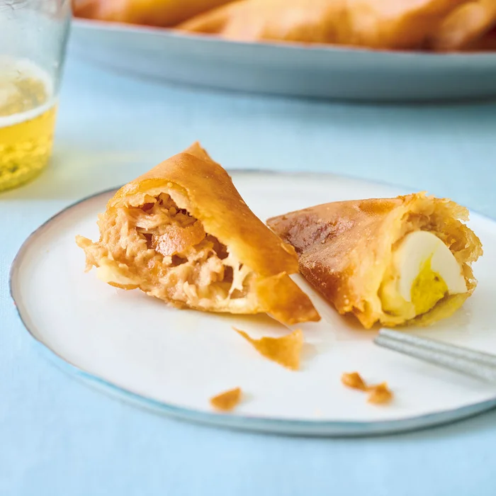 ツナとうずら卵のチーズ春巻き