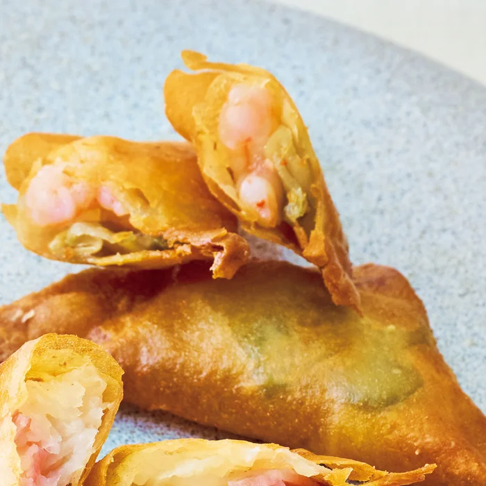 えびとザーサイの春巻き