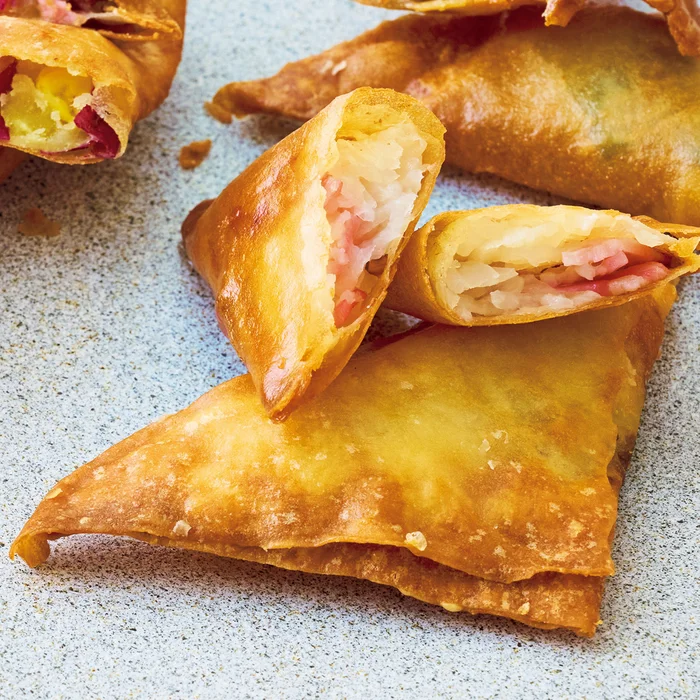 シャキシャキ大根とハムの春巻き