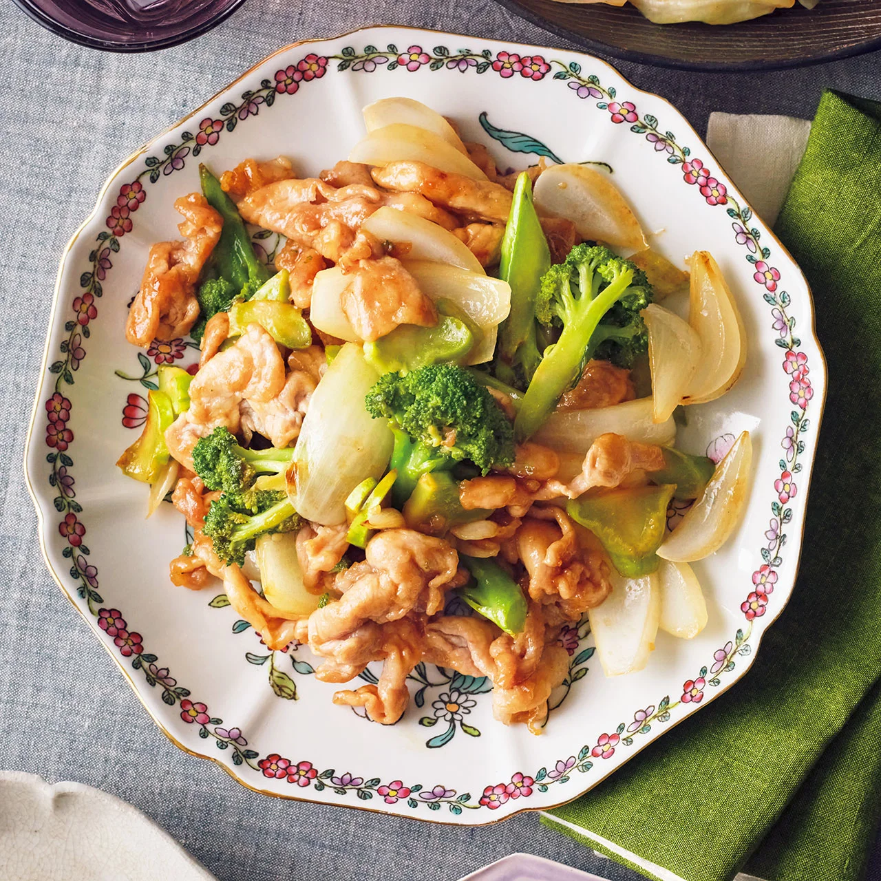 豚肉とブロッコリーのオイスター炒め