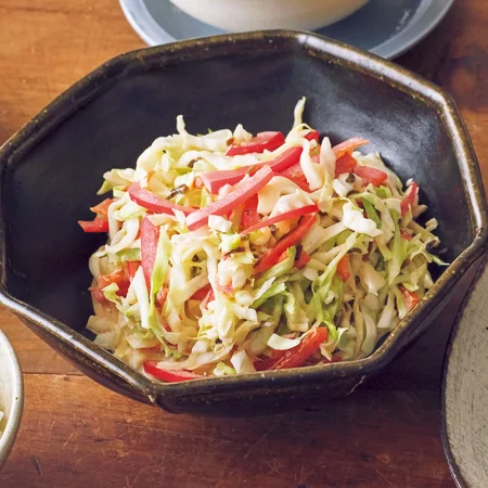 キャベツとパプリカのマヨあえ