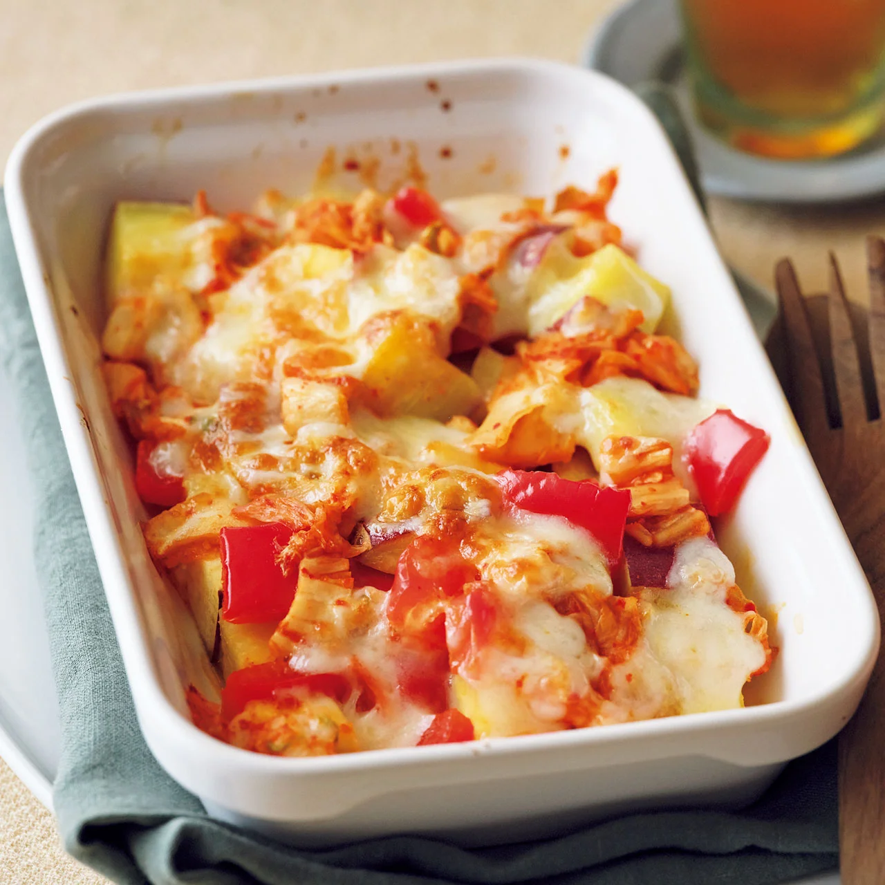 さつまいものキムチーズ焼き