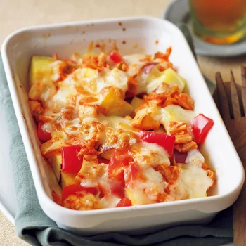 さつまいものキムチーズ焼き