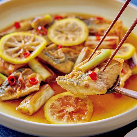 さばとたっぷりねぎのゆず風味南蛮漬け