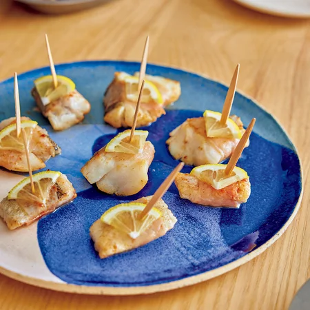 たらの生ハム巻きソテー レモンバターソース