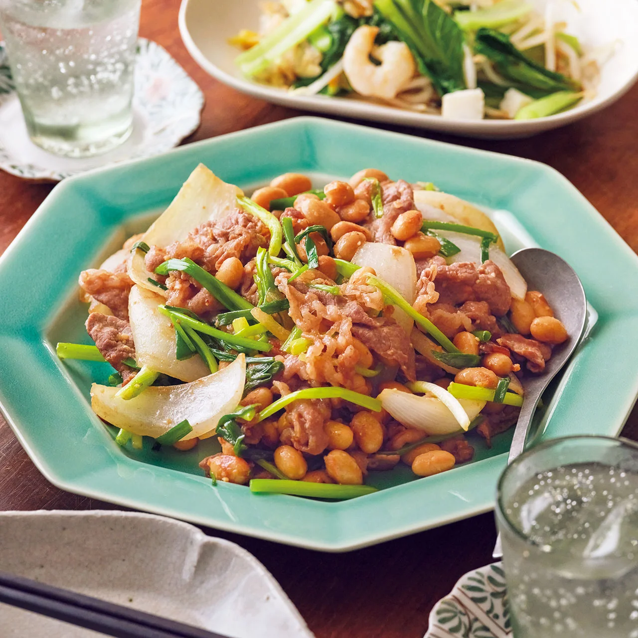 牛肉と大豆の甘みそ炒め