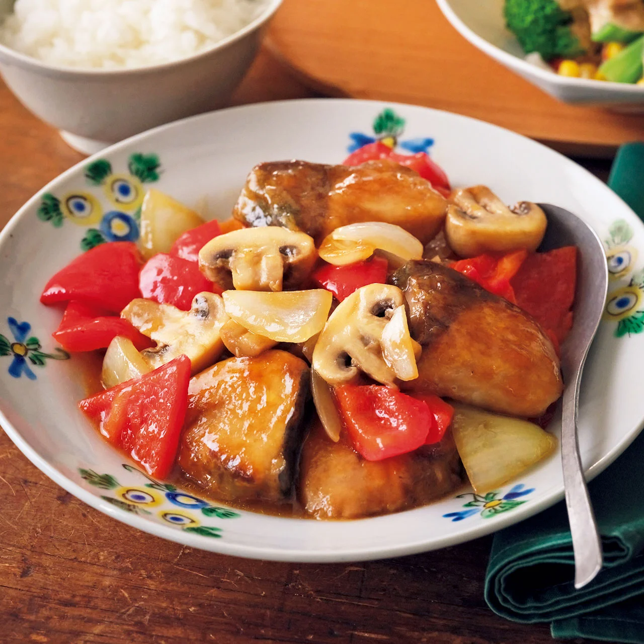 ぶりとたっぷり野菜の甘酢がらめ