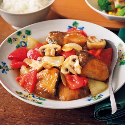 ぶりとたっぷり野菜の甘酢がらめ