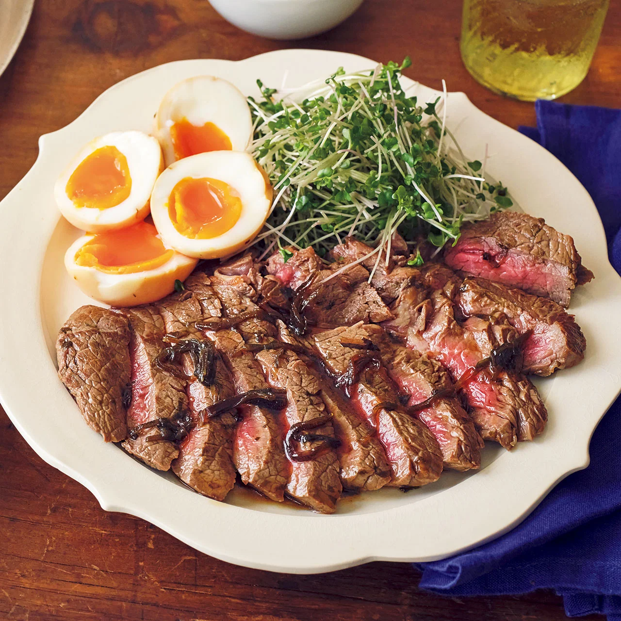 牛ステーキの和風マリネ