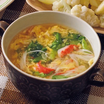 かにかまのかきたまスープ