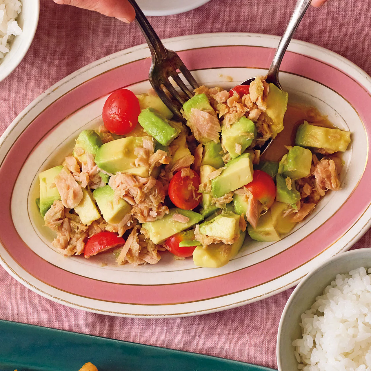 アボカドとツナの酢じょうゆあえ