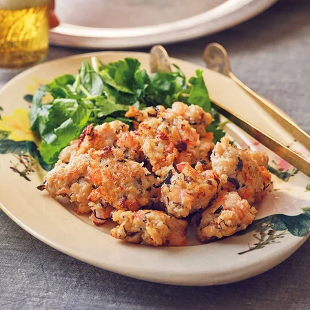 とりひきとえびの揚げつくね