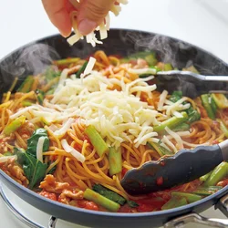 蒸し煮→チーズを混ぜて完成♡