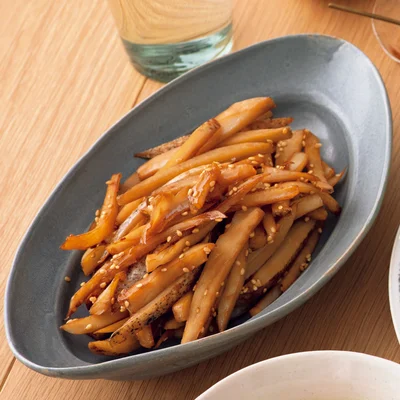 れんこんの縦切りきんぴら