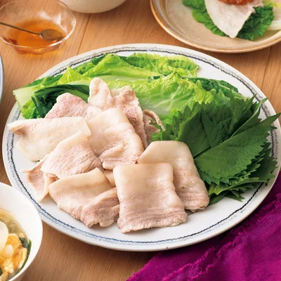 「ゆで白菜のポッサム風」の献立